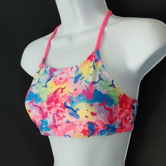 2 PIECE NEON MERMAID SIZE 18 GIRLS SWIMSUIT - Picture 5 of 5